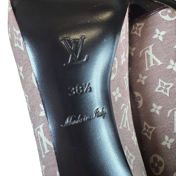Louis Vuitton Vintage Monogram Idylle Romance Peep Toe Stiletto Heels Size 38.5 - Picture 12 of 12